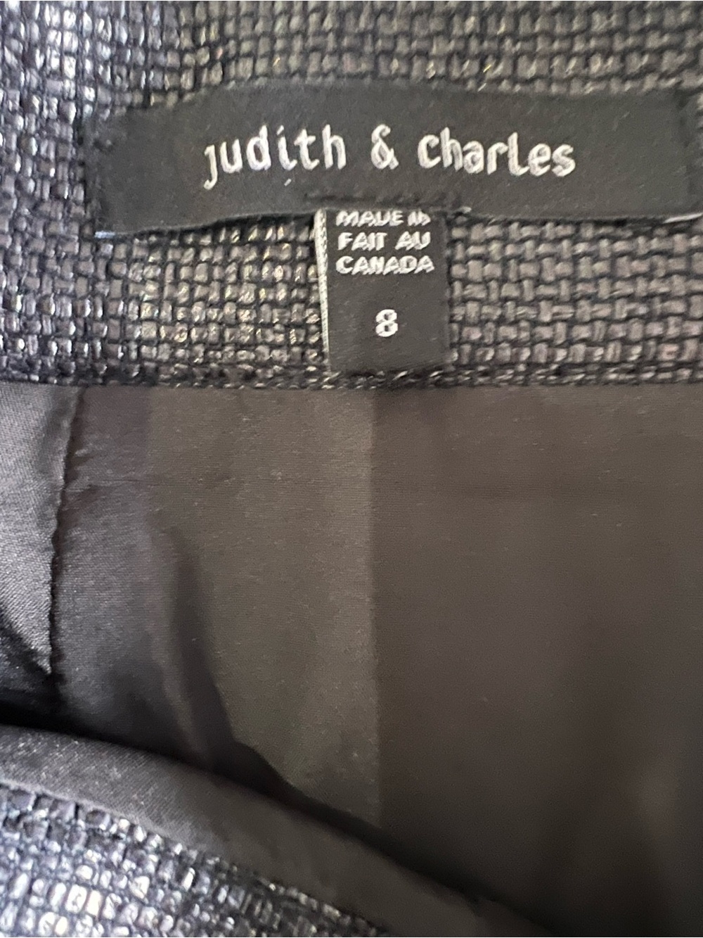 Judith & Charles wool blend pencil skirt woven detail Sz 8 excellent condition - Picture 8 of 9